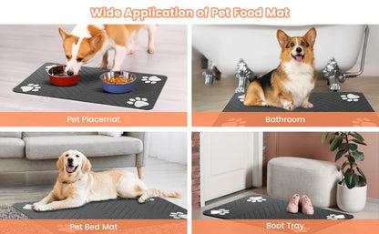 Absorbent Pet mat for Food and Water Bowl