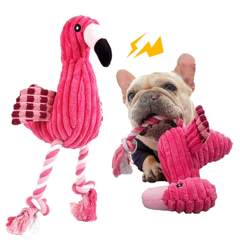 Cute Flamingo Plush Dog Toys