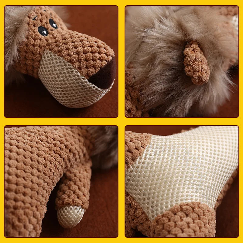 Plush squeak chewing toy