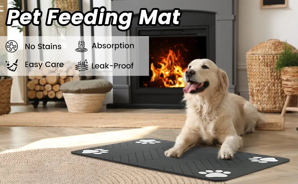 Absorbent Pet mat for Food and Water Bowl