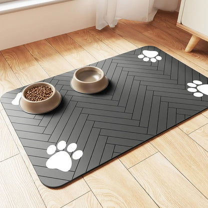 Absorbent Pet mat for Food and Water Bowl